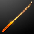 60 Day Custom Orange Flashing Stick Wand w/ Orange Sparkle Fibers